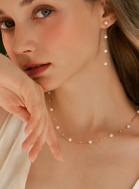 SHIWU天然淡水珍珠叠戴锁骨链