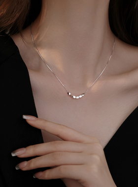 饰悟银925纯银女转运珠项链