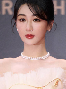 饰悟法式双层珍珠项链颈链女正圆强光叠戴项链2026新款轻奢赫本风