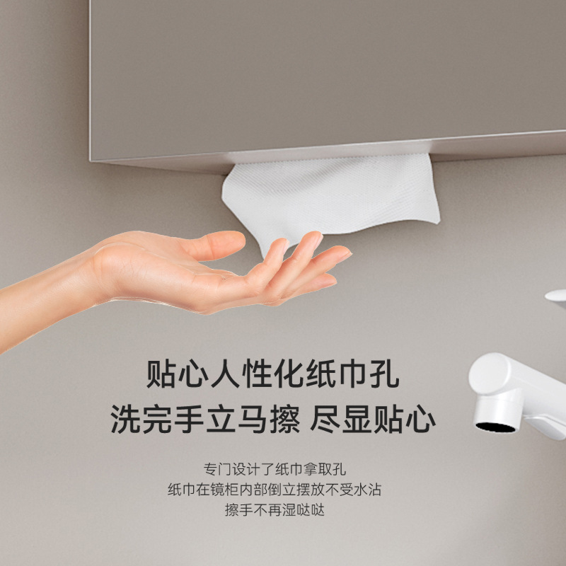 法式奶油风浴室柜实木烤漆浴室柜组合卫生间洗手台陶瓷一体洗手盆 - 图0