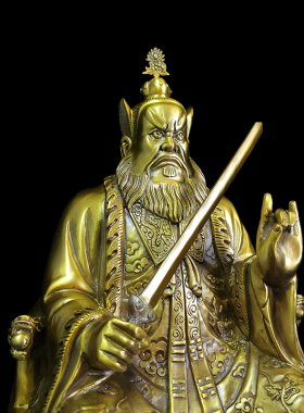 张天师铜像张道陵祖天师高约40厘米张陵