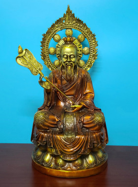 三清祖师铜像黄铜太上老君元始天尊灵宝天尊佛像老子铜器摆件