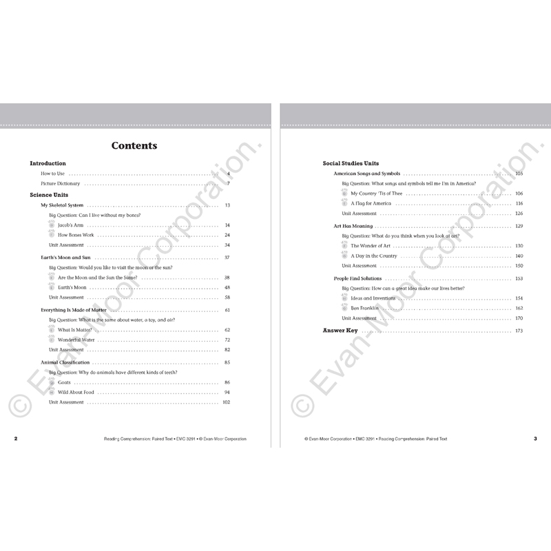 Evan-Moor Reading Comprehension: Paired Text Grade 1-6 阅读理解系列 配对分析 evanmoor 一年级到六年级原版进口写作理解 - 图1