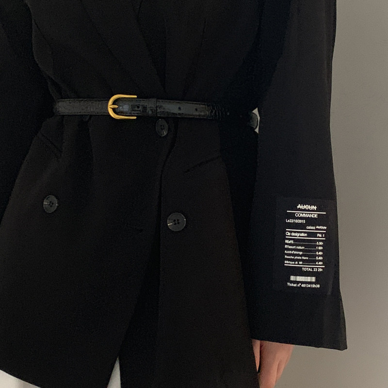 鳄鱼纹牛皮皮带女ins风配西装装饰连衣裙牛仔裤百搭真皮腰带夏季,淘宝优惠券,粉丝福利购,淘宝优惠卷