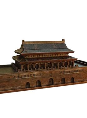 文创北京天安门建筑模型红色
