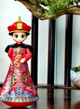 树脂中国风桌面不倒翁西安纪念品