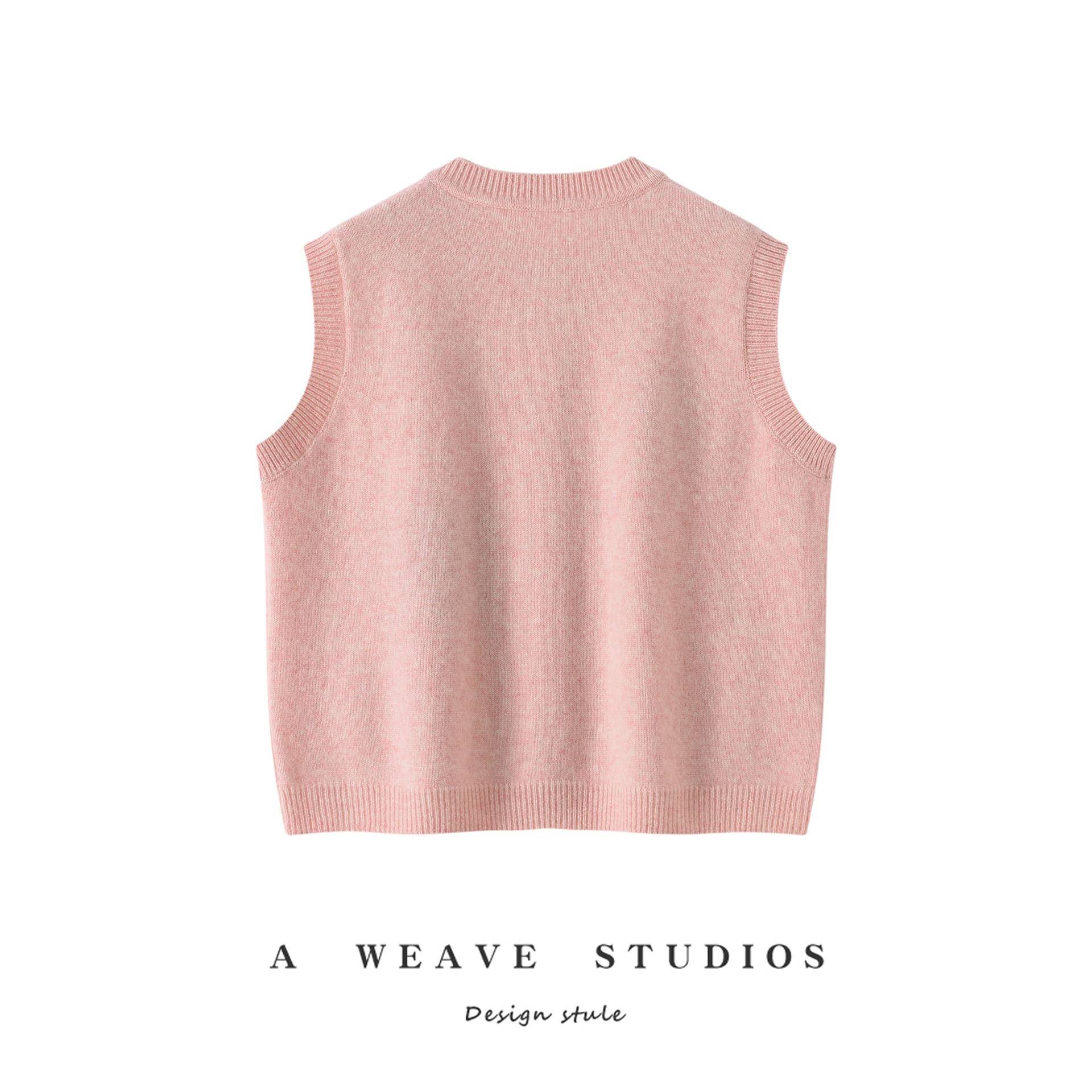 Handmade three-dimensional crochet! Cashmere sweater for women, loose knitted vest for girls, layered vest and waistcoat
