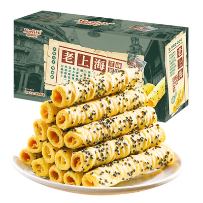 老上海芝麻蛋酥卷鸡蛋整箱蛋卷饼干超好吃解馋小零食休闲小吃食品