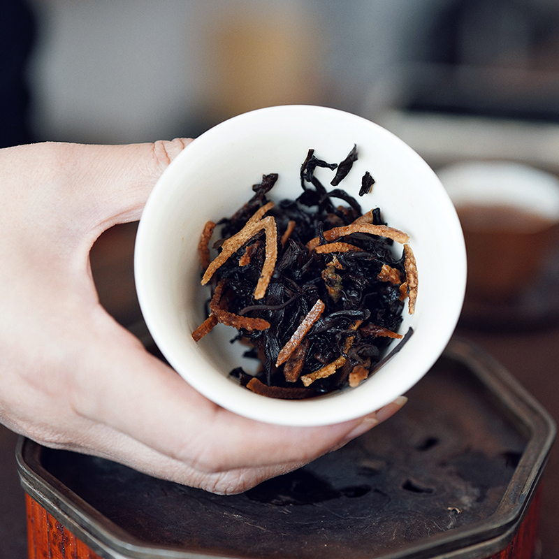 陈皮熟普龙珠 新会茶坑老陈皮昆明干仓布朗山老熟普醇滑柑香 包邮 - 图2