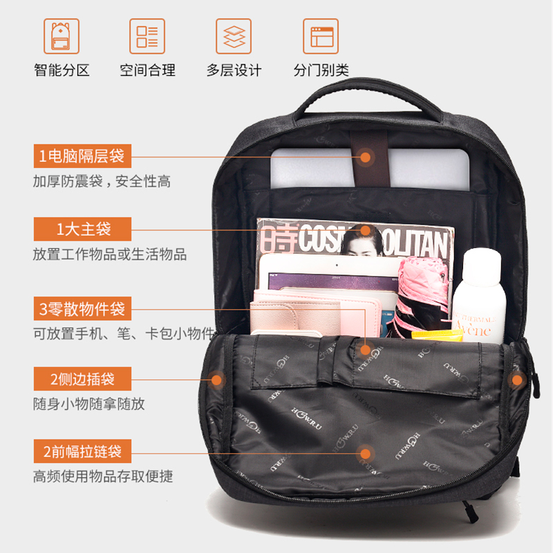商务背包男士双肩包女大容量旅行包休闲大学生书包简约时尚电脑包 商务背包男士双肩包女大容量旅行包休闲大学生书包简约时尚电脑包