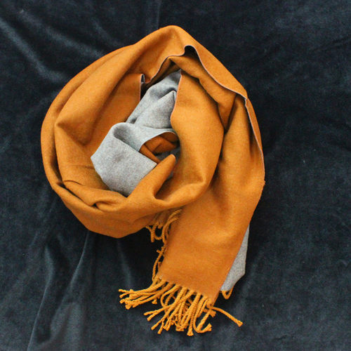 佛堂用品出家僧人帽子男女款双面羊绒居士围巾披肩和尚围脖红色 - 图2