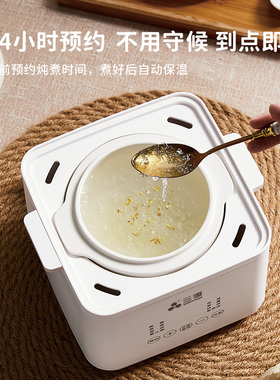 燕窝小炖锅智能便携多功能家用陶瓷全自动煮粥煲汤燕窝鱼胶送蒸格