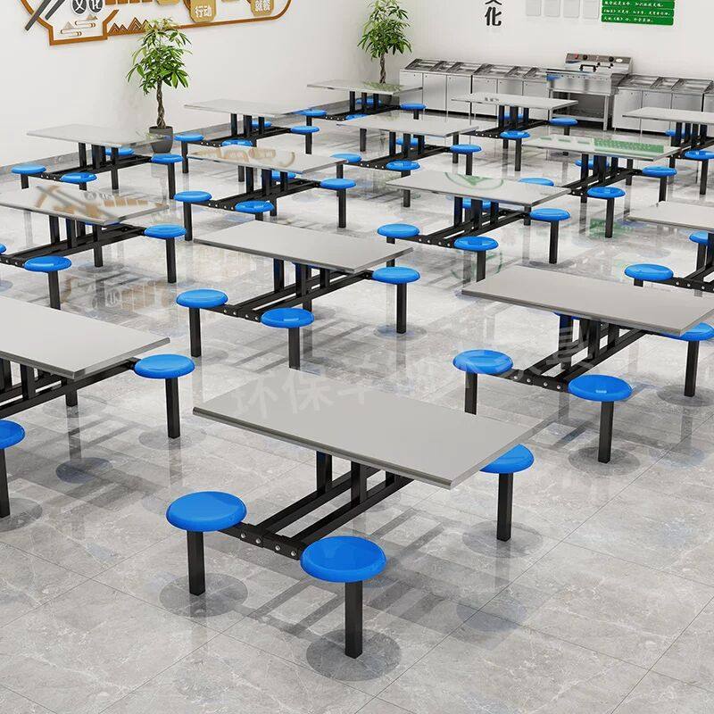 学校食堂4人不锈钢餐桌椅6人连体客制化8人防火板餐桌椅组合,淘宝优惠券,粉丝福利购,淘宝优惠卷
