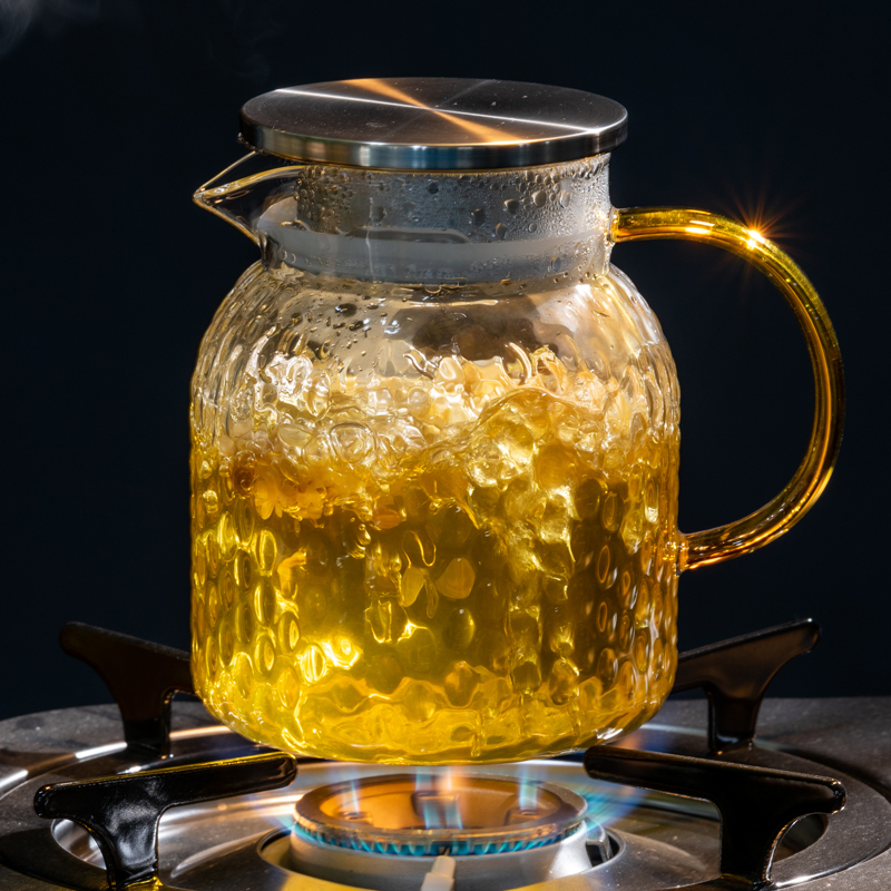 耐高温玻璃冷水壶家用客厅商用凉水壶果汁壶凉水杯茶壶泡茶大容量