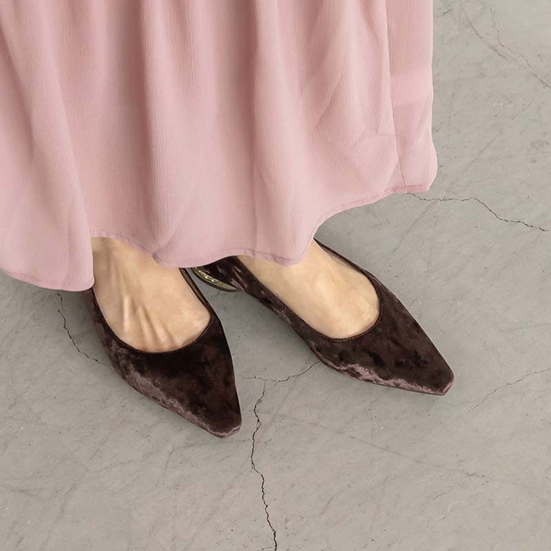 RANDA 夏季新款高级绒面低跟尖头平底优雅时尚女士单鞋 PP11512,淘宝优惠券,粉丝福利购,淘宝优惠卷