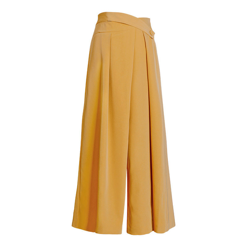 垂感2020夏新款薄款大气质阔腿裤 yvu休闲裤