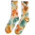 Vớ lá phong Đàn ông và phụ nữ Stockings Xu hướng ống Tie Dye Ma Ye Street Hip Hop skateboard Châu Âu và Mỹ Cotton Ins - Vớ hàng tuần tất lười nam Vớ hàng tuần