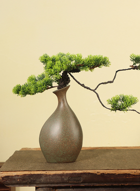 景德镇新中式禅意花器陶瓷花瓶台面茶室客厅酒柜民宿装饰品花器摆