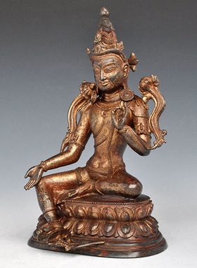 铜绿度母藏传菩萨度母铜像居家观音菩萨供奉神像客厅佛像