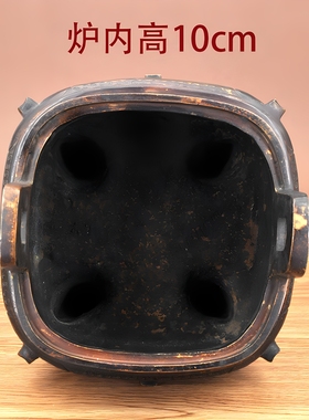 纯铜双耳薰炉香炉茶道家用室内办公室瑞兽狮子复古四足摆件客厅