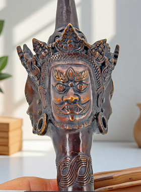 纯铜藏式金刚杵摆件27cm