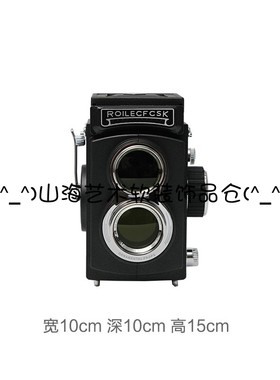 样板房别墅公寓书房桌面摄影主题软装相机胶卷底片简约组合垫摆件