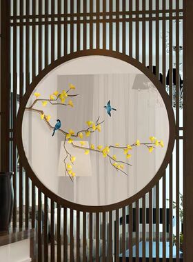 双面刺绣挂画定制新中式背景墙客厅装饰画手工刺绣片成品立体苏绣