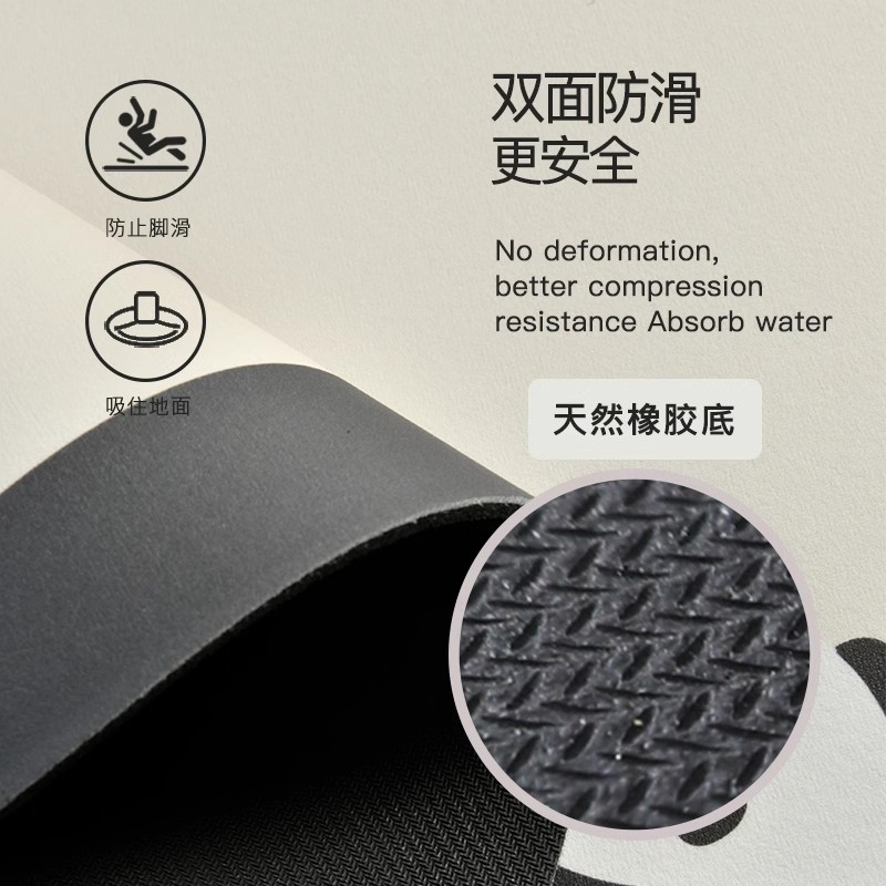 Cartoon kitchen quick-drying floor mats, non-slip, water-absorbent and wipeable diatom mud absorbent mats, doorway stain-resistant floor mats, home carpets