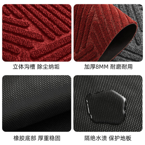 入户门专用地垫喜庆进门pvc防滑蹭脚垫门外户外耐脏地毯轻奢高级 - 图2