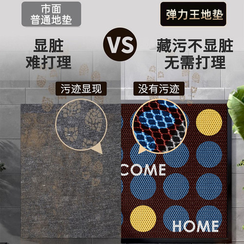 入户门地垫弹力丝耐磨耐脏玄关脚垫简约防滑地毯门垫进门门口家用 - 图3