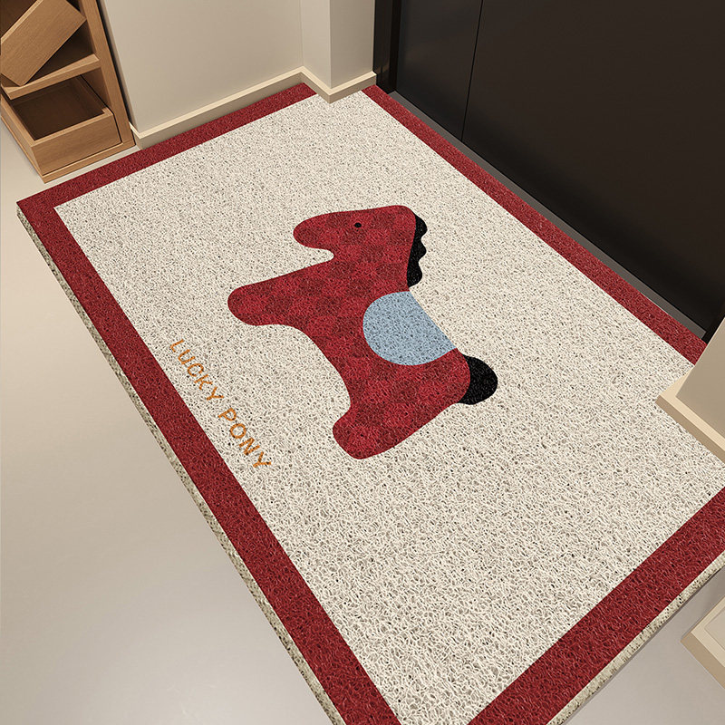 入户门地垫2026新款马年门垫新年丝圈地毯进门玄关家用脚踏垫红色,淘宝优惠券,粉丝福利购,淘宝优惠卷