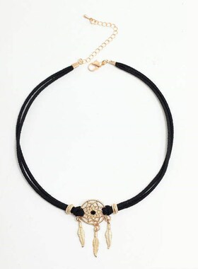 Vintage Short Dreamcatcher Clavicle Necklace锁骨项链