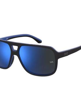 代购Under Armour安德玛男士太阳镜全框蓝色镜片黑色镜架