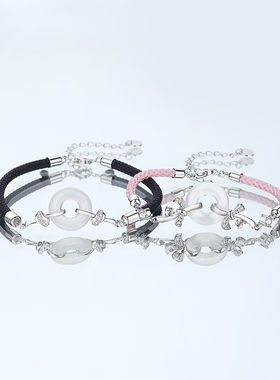 万娜小情结和田玉情侣手链男女生2023新款小众生日礼物送女友小情