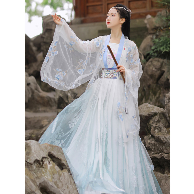 原创正品中国风齐胸齐腰襦裙汉服 安炎汉服