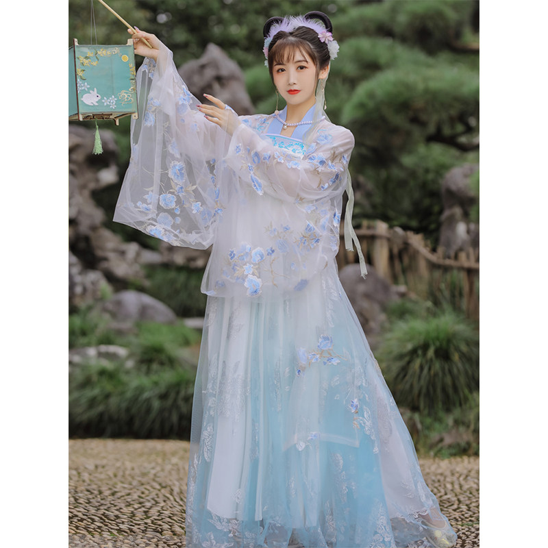 原创正品中国风齐胸齐腰襦裙汉服 安炎汉服