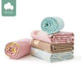 Детское хлопковое марлевое банное полотенце для новорожденных, милое одеяло, хорошо впитывает воду, увеличенная толщина