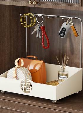入户门口放钥匙收纳摆件客厅轻奢鞋柜玄关家居装饰品化妆品收纳盒