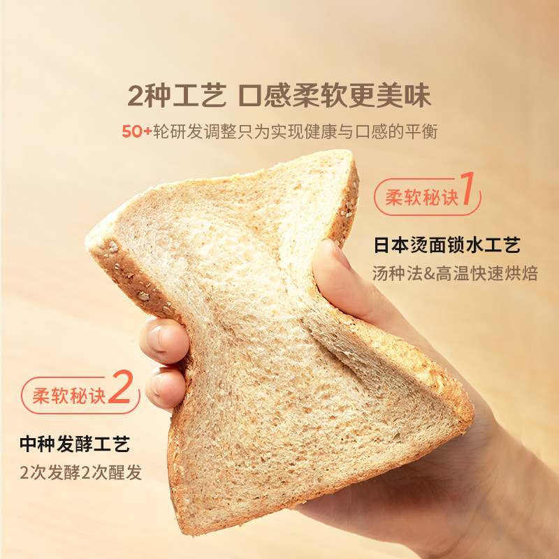 好哩全麦整箱早餐健身代餐切片面包 whollymoly好哩西式糕点