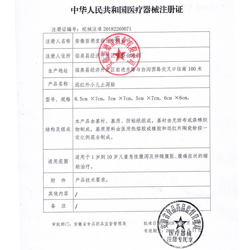 小儿腹泻贴宝宝便秘灸肚脐通便 李夫人小葵花膏药贴（器械）