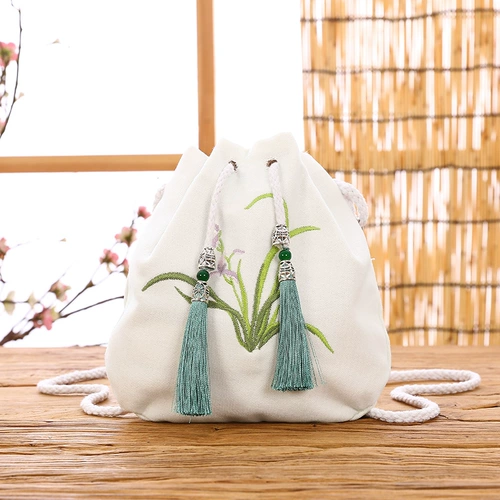 Небольшая сумка, ханьфу, сумка через плечо, сумка на одно плечо, китайский стиль, с вышивкой