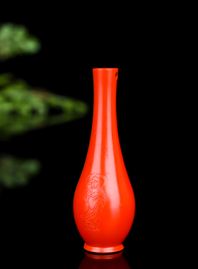 原矿朱砂观音六字真言大明咒净瓶项坠男女转运挂件毛衣链吊坠