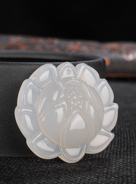 白玉髓男女款挂件毛衣链吊坠