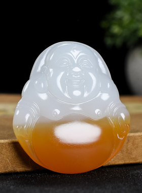 新疆和田玉黄白玉男款观音菩萨吊坠糖料女款弥勒佛大肚佛挂件项坠