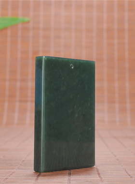 锦玉轩新疆和田玉青玉牌子吊坠男女款青玉平安无事牌玉佩挂件项链