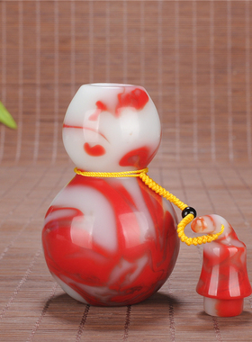 锦玉轩和田玉彩玉葫芦多彩福禄寿把件摆件 葫芦手玩件 把把胡把件