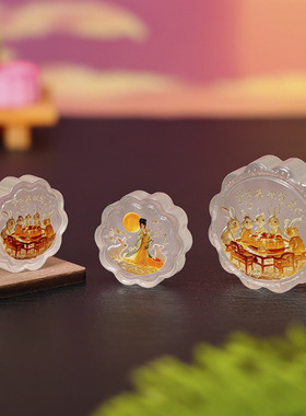 中秋节微景观仿真创意月饼嫦娥兔子食玩家居树脂diy工艺装饰摆件