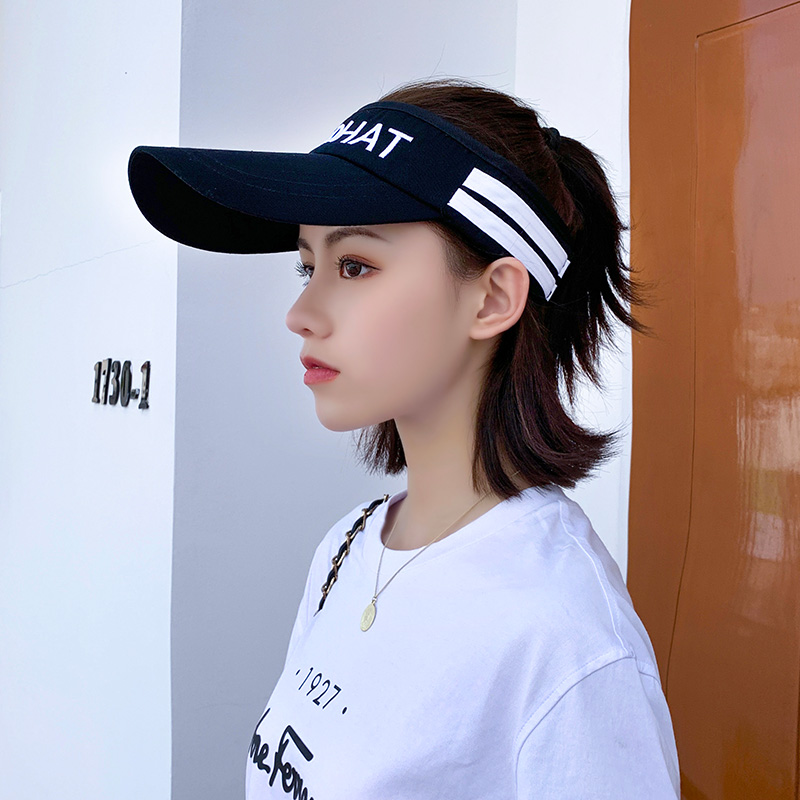 青妮美旗舰店帽子遮阳帽女防晒夏季大沿鸭舌帽遮脸男士无顶太阳帽网红空顶帽潮3