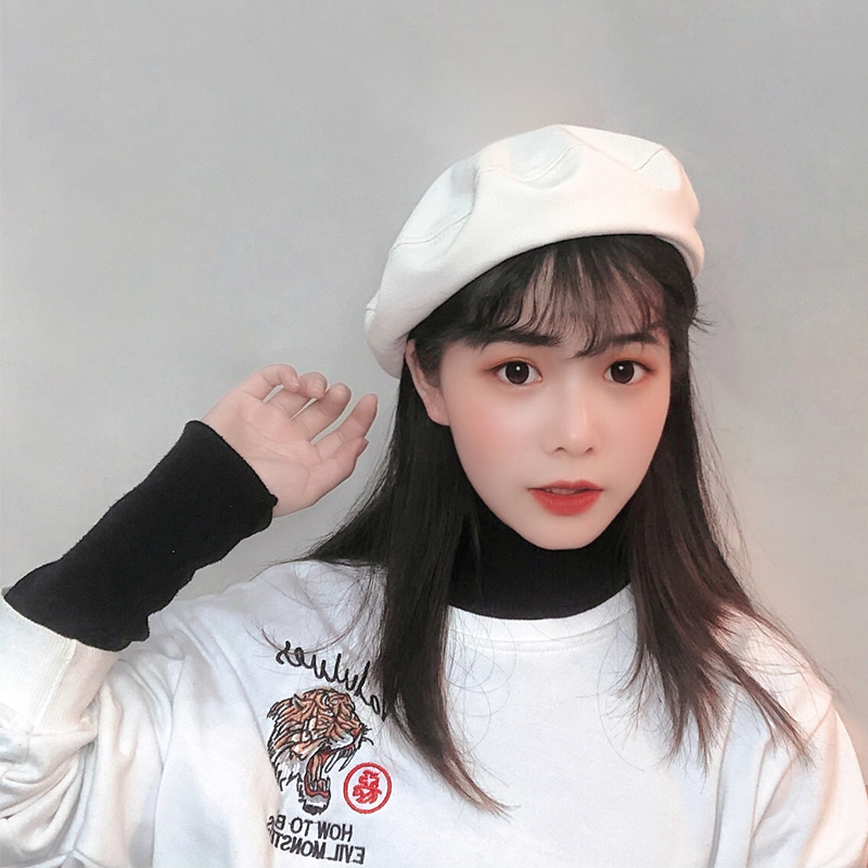 青妮美旗舰店帽子女贝雷帽英伦复古八角帽网红款画家帽可爱日系春秋学生蓓蕾帽2