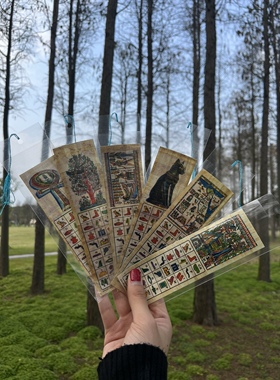 埃及阿姆比斯生命之树纳芙蒂蒂等个性化书签画小众进口五个起售
